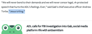 "If you believe Jesus is King, the Anti-Defamation League (ADL) will call you an anti-semite” - #GAB Responds to New #ADL Attack